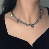 バタフライチャームチェーンネックレス 蝶々 シルバー | SLENDER | 詳細画像1 