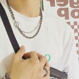 ダブルチェーンネックレス シルバー ２連ネックレス | SLENDER | 詳細画像3 