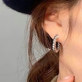 シルバー | ツイストフープピアス レディース おしゃれ | SLENDER