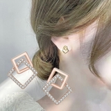 ツインスクエアフレームピアス レディース SLENDER | SLENDER | 詳細画像1 