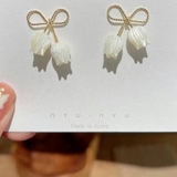 リボンモチーフピアス すずらん チューリップ | SLENDER | 詳細画像2 