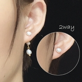 ゴールド | 2wayパールピアス  レディース   SLENDER スレンダ  ap124 | SLENDER