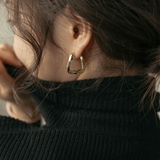 ツイストフープピアス シルバー ゴールド | SLENDER | 詳細画像2 