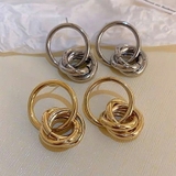 クロススリーリングメタルピアス 存在感抜群 パーティー | SLENDER | 詳細画像8 