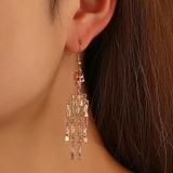 スカルフリンジピアス ブラック 骸骨 | SLENDER | 詳細画像1