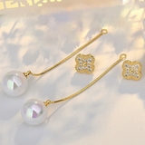 2wayクローバー＆ロングボールピアス 存在感抜群 クリスマス | SLENDER | 詳細画像2 