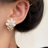 フラワーパールデザインピアス シルバー925 パーティー | SLENDER | 詳細画像2 