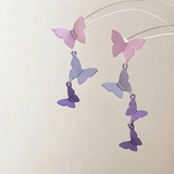 パープル | バタフライデザインピアス ポスト部分シルバー925 パーティー | SLENDER