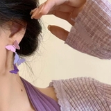 バタフライデザインピアス ポスト部分シルバー925 パーティー | SLENDER | 詳細画像2