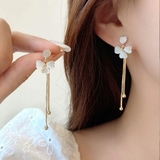 クローバーチャーム2wayタッセルピアス ゴールド パーティー | SLENDER | 詳細画像1 