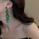 大ぶりグリーンビジューデザインピアス 存在感抜群 クリスマス | SLENDER | 詳細画像4 