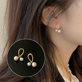 クロスデザインミニパールピアス さくらんぼ ゴールド | SLENDER | 詳細画像1 