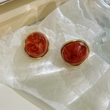 デザインピアス ゴールド×レッド 存在感抜群 | SLENDER | 詳細画像3 