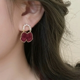 ベルベットリボンパールピアス ゴールド パーティー | SLENDER | 詳細画像2 