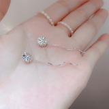 フラワーチェーンピアス 菊の花 シルバー925 | SLENDER | 詳細画像4 