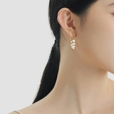 パールデザインフープピアス キャッチレス ポストS925 | SLENDER | 詳細画像2 