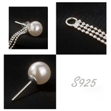 2wayパールチェーンピアス パール8mm ポストシルバー925 | SLENDER | 詳細画像3 