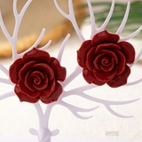 アクリルフラワーピアス薔薇 赤 大ぶり | SLENDER | 詳細画像4