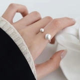 シルバー | ダブルボールリング シルバー マット | SLENDER