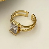 ゴールド | デザインオープンリング ゴールド ジルコニア | SLENDER