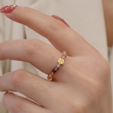 キャンディーカラービーズリング 天然石 ワンポイント | SLENDER | 詳細画像2 