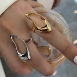 変形デザインオープンリング 存在感抜群 シルバー | SLENDER | 詳細画像1