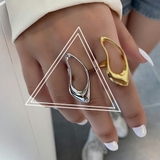 シルバー | 変形デザインオープンリング 存在感抜群 シルバー | SLENDER