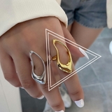 ゴールド | 変形デザインオープンリング 存在感抜群 シルバー | SLENDER