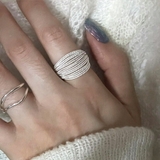 ワイヤーデザインオープンリング シルバー 存在感抜群 | SLENDER | 詳細画像3 