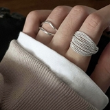 ワイヤーデザインオープンリング シルバー 存在感抜群 | SLENDER | 詳細画像4 