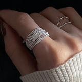 シルバー | ワイヤーデザインオープンリング シルバー 存在感抜群 | SLENDER