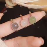 ストーンキューブオープンリング ワンポイント おしゃれ | SLENDER | 詳細画像2 