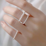 ホワイト:1mm | パールビーズリング 1mm 2mm | SLENDER