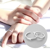 シルバー | 艶消しマットシルバーオープンリング ペアリング S | SLENDER