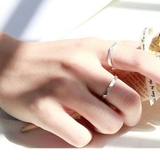 艶消しマットシルバーオープンリング ペアリング S | SLENDER | 詳細画像2