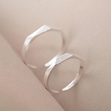 艶消しマットシルバーオープンリング ペアリング S | SLENDER | 詳細画像4