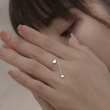 ハートチェーンリング 調整可能 シルバー | SLENDER | 詳細画像3 