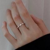 シルバーハートオープンリング ワンポイント おしゃれ | SLENDER | 詳細画像1 