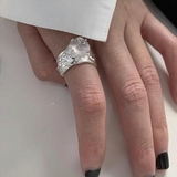 人口石デザインオープンリング 存在感抜群 クリスタル | SLENDER | 詳細画像3