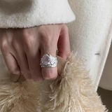 人口石デザインオープンリング 存在感抜群 クリスタル | SLENDER | 詳細画像4