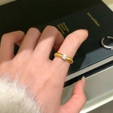 ジルコニアデザインオープンリング ゴールド シルバー | SLENDER | 詳細画像3 