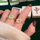 麻雀牌モチーフオープンリング ワンポイント 個性的 | SLENDER | 詳細画像2 