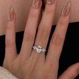 ジルコニアデザインオープンリング ワンポイント おしゃれ | SLENDER | 詳細画像1 