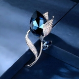 ブルー | チューリップデザインブローチ 入園式 入学式 | SLENDER