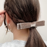 モカ | バレッタ リボン ベロア | REAL STYLE