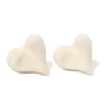 アイボリー | ピアス レディースハート ベロア | REAL STYLE
