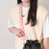 ベビーピンク | ショルダーストラップ 太め バッグ | REAL STYLE