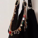 マルチカラー×ゴールド | ストラップ バッグチャーム レディース | REAL STYLE