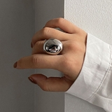 シルバー×オーバル | リング 指輪 フリーサイズ | REAL STYLE