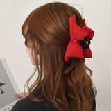 レッド | ヘアクリップ 大きめ リボン | REAL STYLE